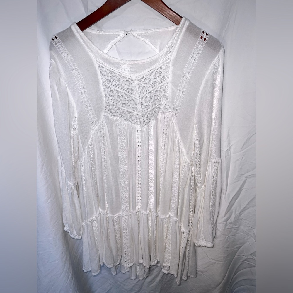 White Lace Mini Dress